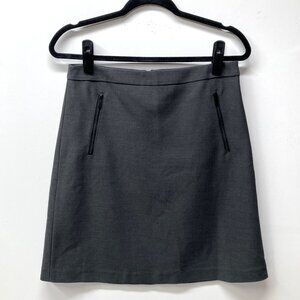 Halogen A-line Skirt, Size 6, Dark Heather Gray Zippered Pockets Lining, Classy